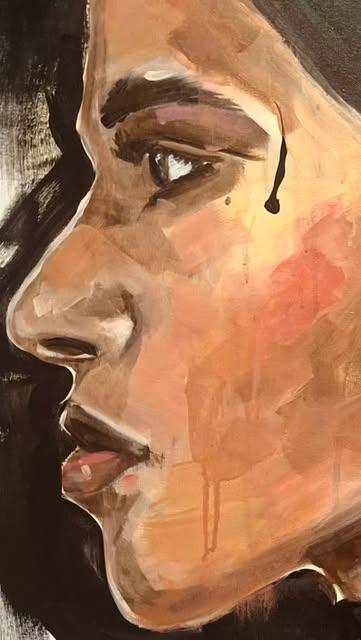The Girl from Nowhere, acrylic on canvas, by Sara Lev Flam