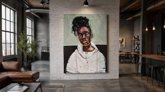 Visualisation of a Sara Lev Flam portrait in a loft