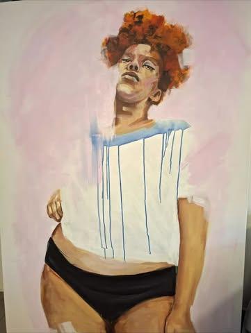 Painting of a woman with red hair by Sara Lev Flam